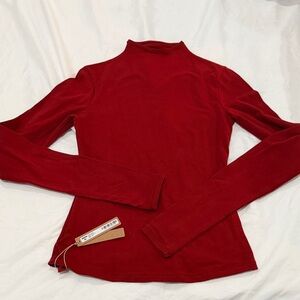 SKIMS Vibrant Red Long Sleeve Top